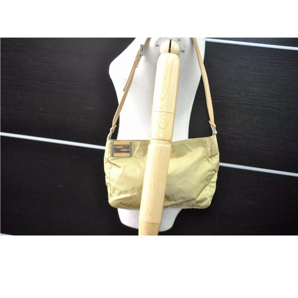 Fendi Beige Nylon Shoulder Bag - Picture 2 of 11